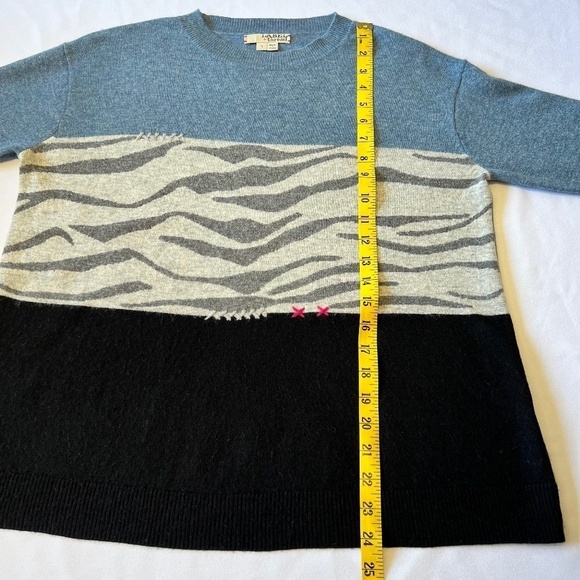 Label + Thread Luxe Anti-mix crew tiger print wool and cashmere sweater - Picture 6 of 11